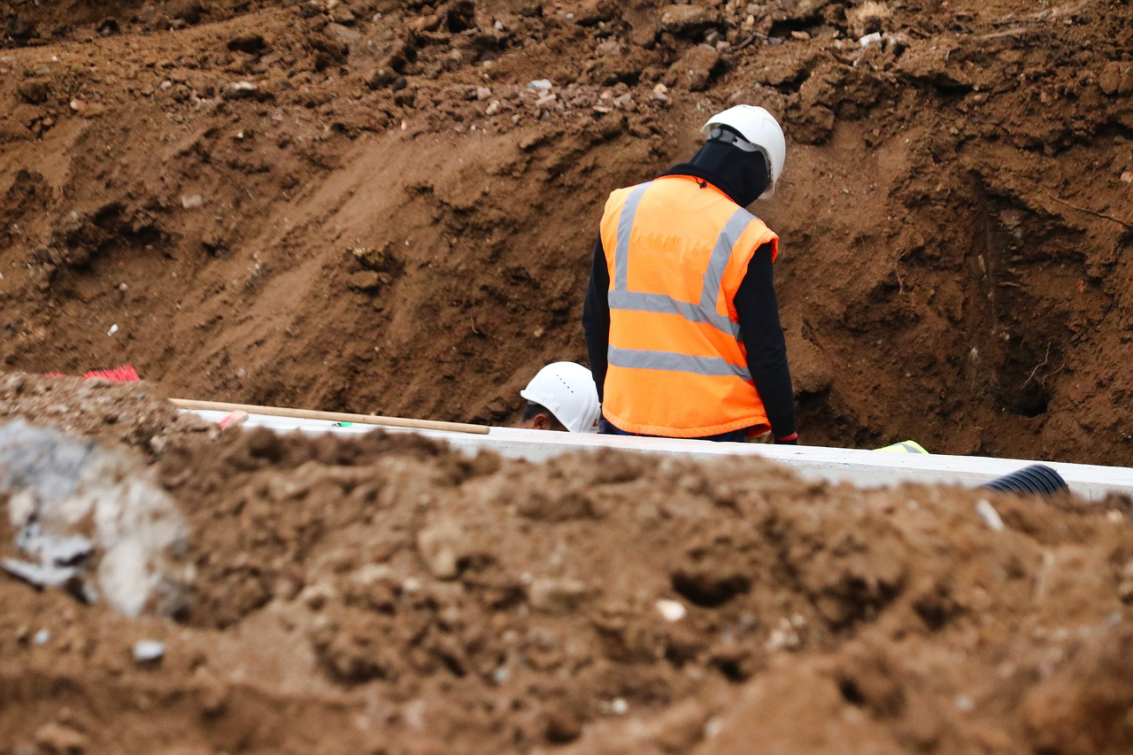 workers at a construction site 